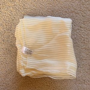 Echo White Striped Transparent Scarf
